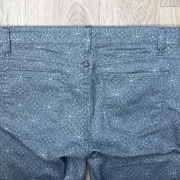 NWOT Women's Prana Kayla Stretch Printed Pants Jeans Gray Sz2/4 - Picture 7 of 9